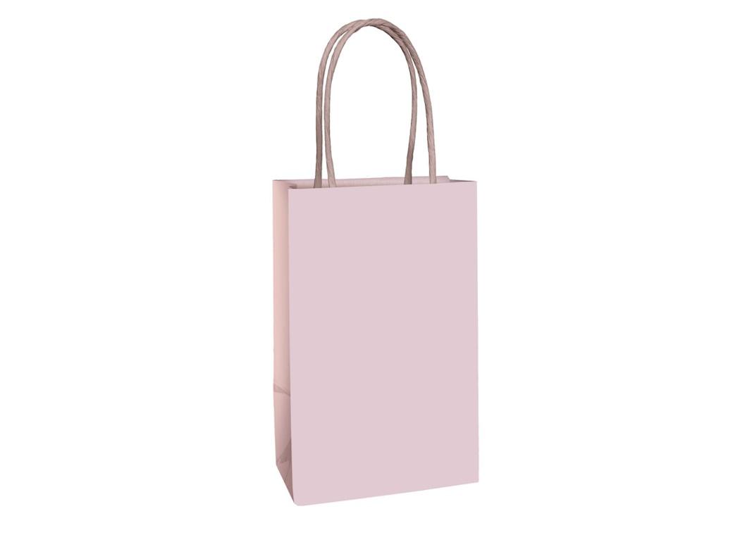 Paper Kraft Treat Bags 8pk - Pastel Pink