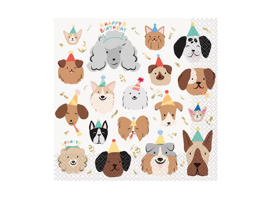 Party Animals Dog Lunch Napkins 16pk