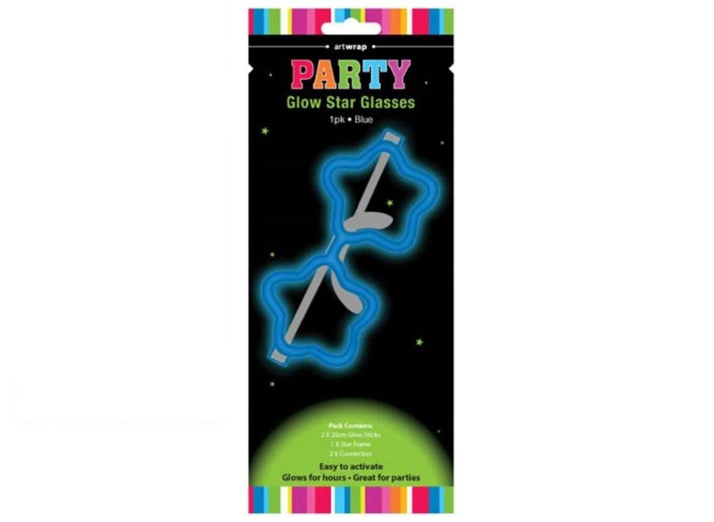 Party Glow Star Glasses - Blue