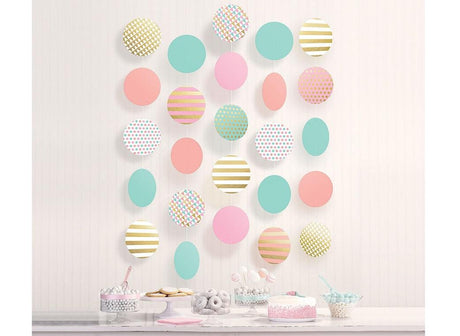 Pastel & Gold Hanging String Decorations