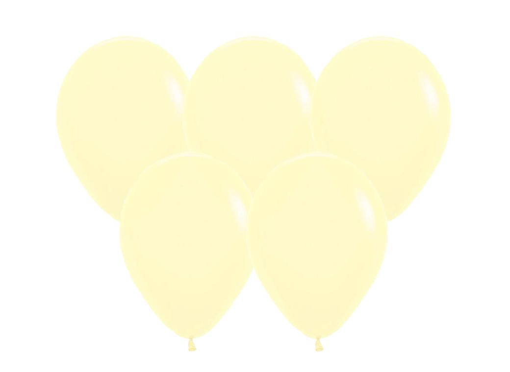 Pastel Matte Yellow Balloons - 25pk