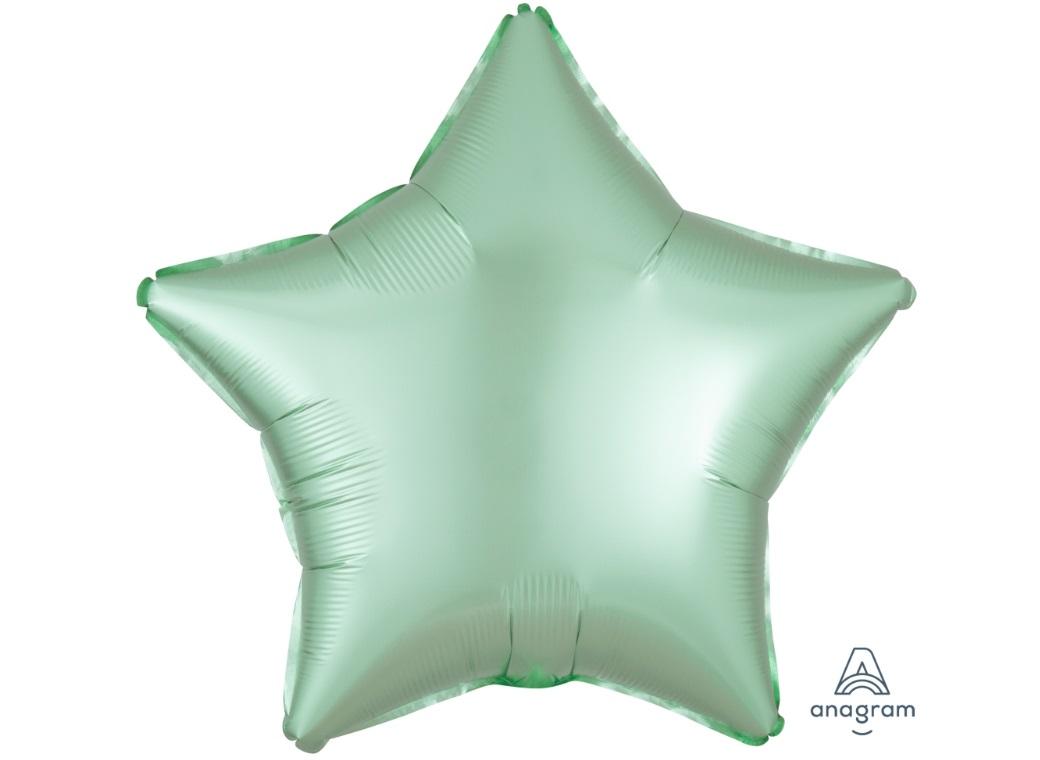 Star Shaped Foil Balloon - Satin Luxe Pastel Mint