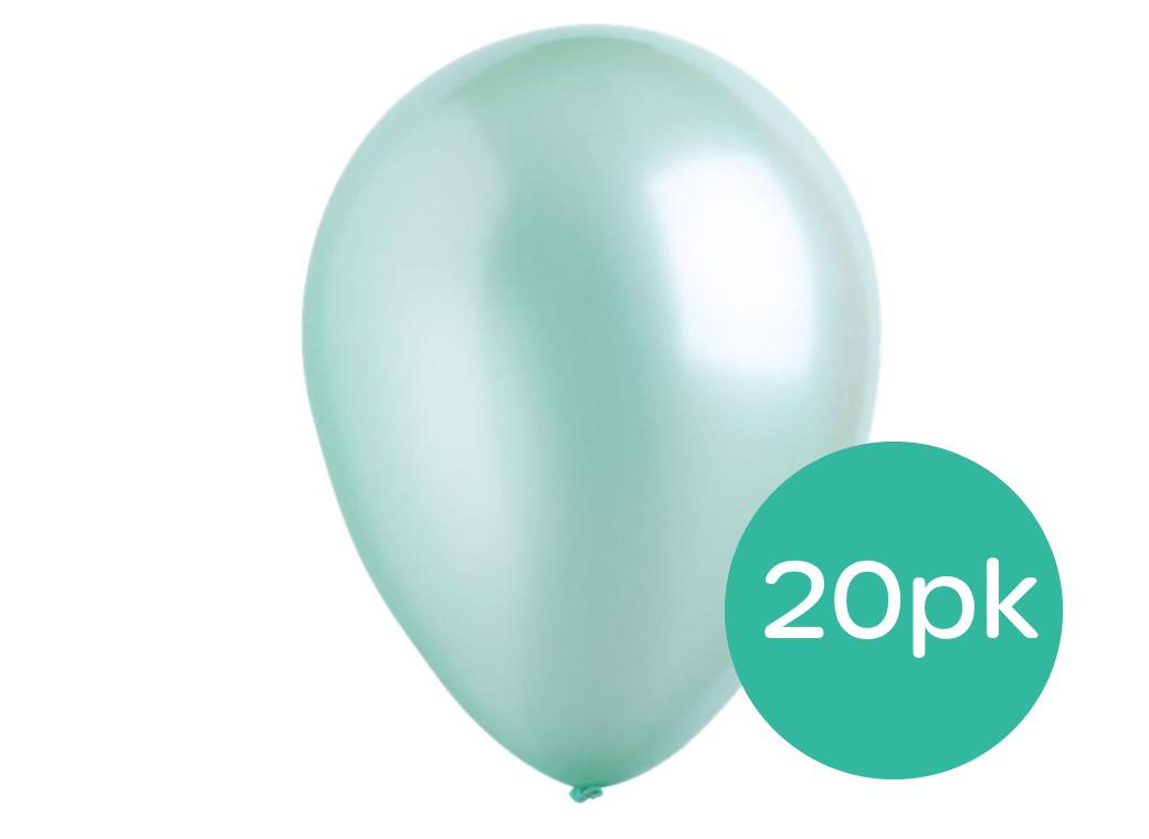 Value Balloons 20pk - Pearl Mint