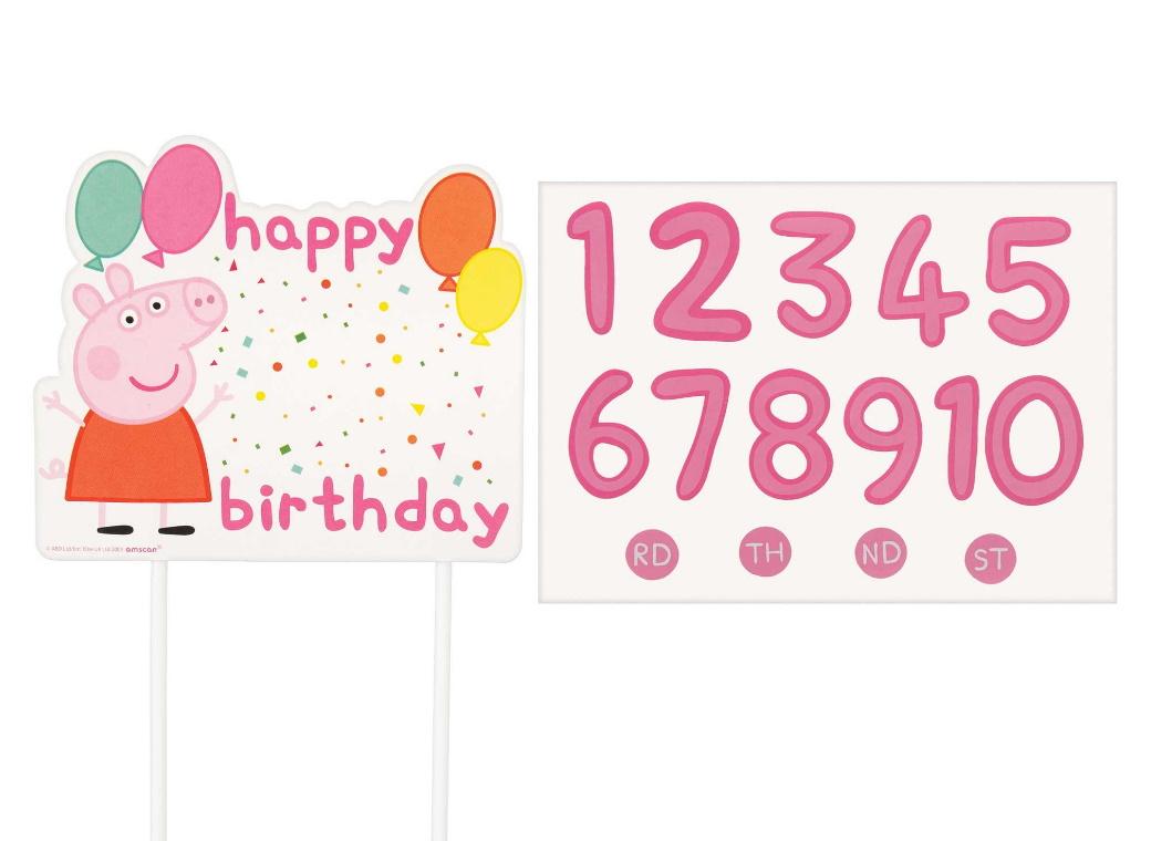Peppa Pig Customisable Cake Topper