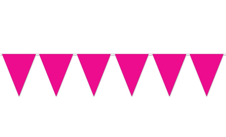 All Weather Bunting Flags - Hot Pink