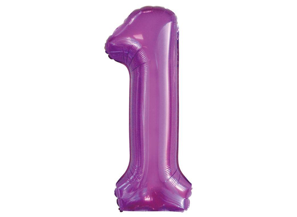 86cm Purple Number Balloon - 1