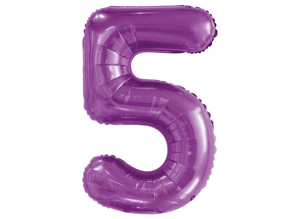 86cm Purple Number Balloon - 5