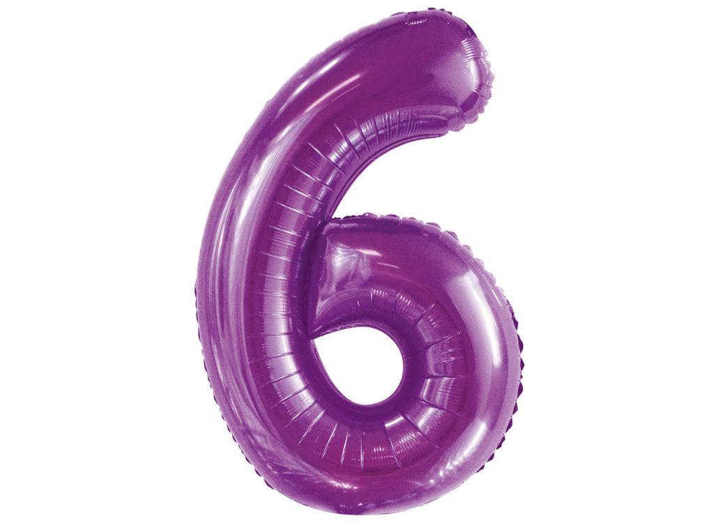 86cm Purple Number Balloon - 6
