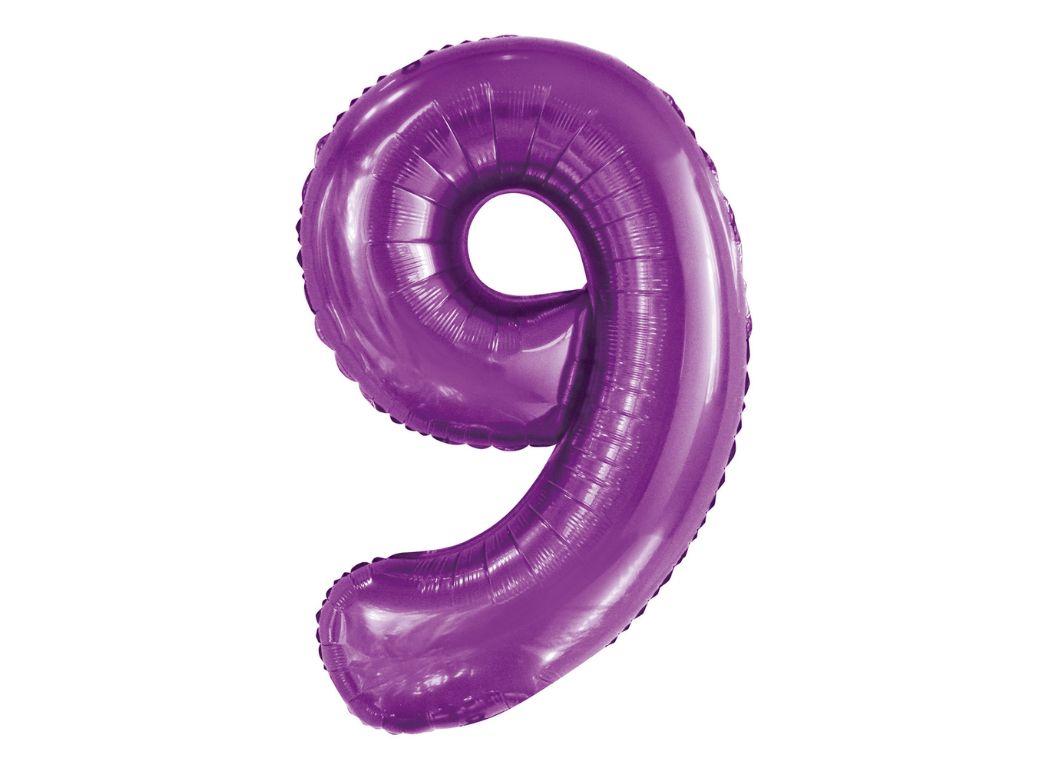 86cm Purple Number Balloon - 9