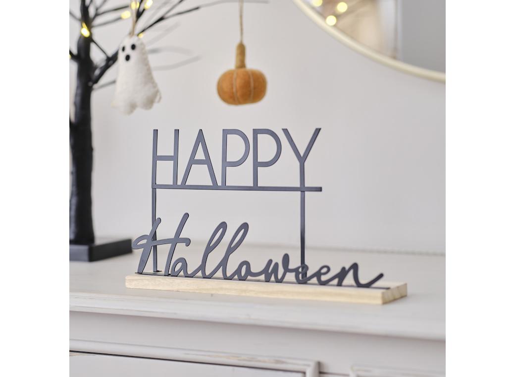 Pumpkin Spice Happy Halloween Sign