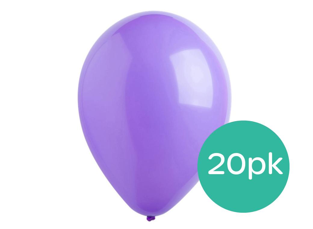 Value Balloons 20pk - Purple