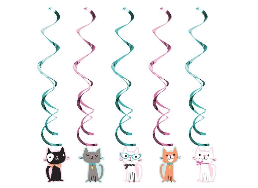 Purr-fect Party Hanging Swirl Decorations