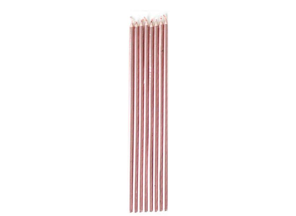 Rose Gold Taper Candles 10pk
