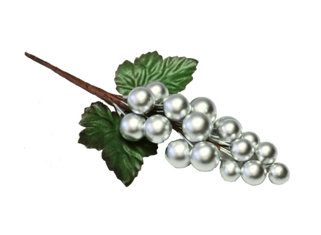 Silver Berry Cluster Cake Decoration