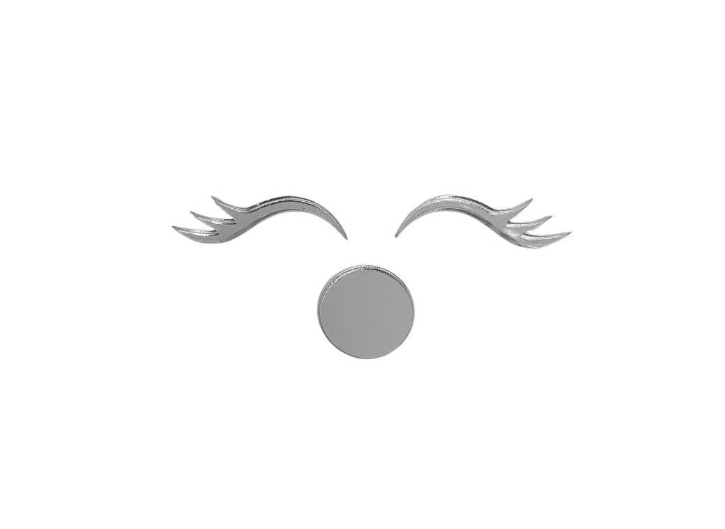 Unicorn Eyelashes & Nose Topper - Silver