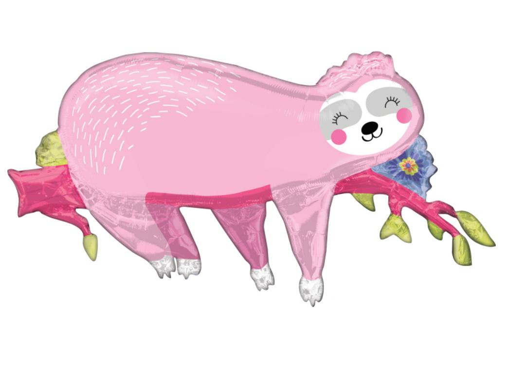Sloth Christmas Stoking Supershape Foil Balloon