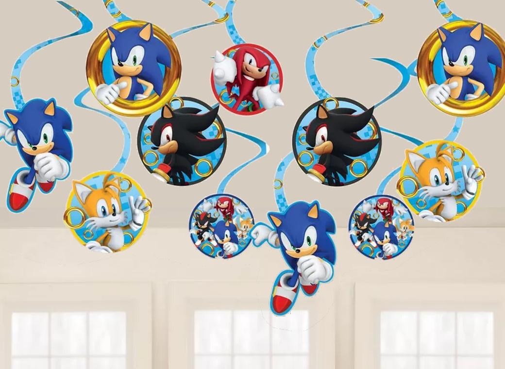 Sonic the Hedgehog Hanging Spiral Decorations