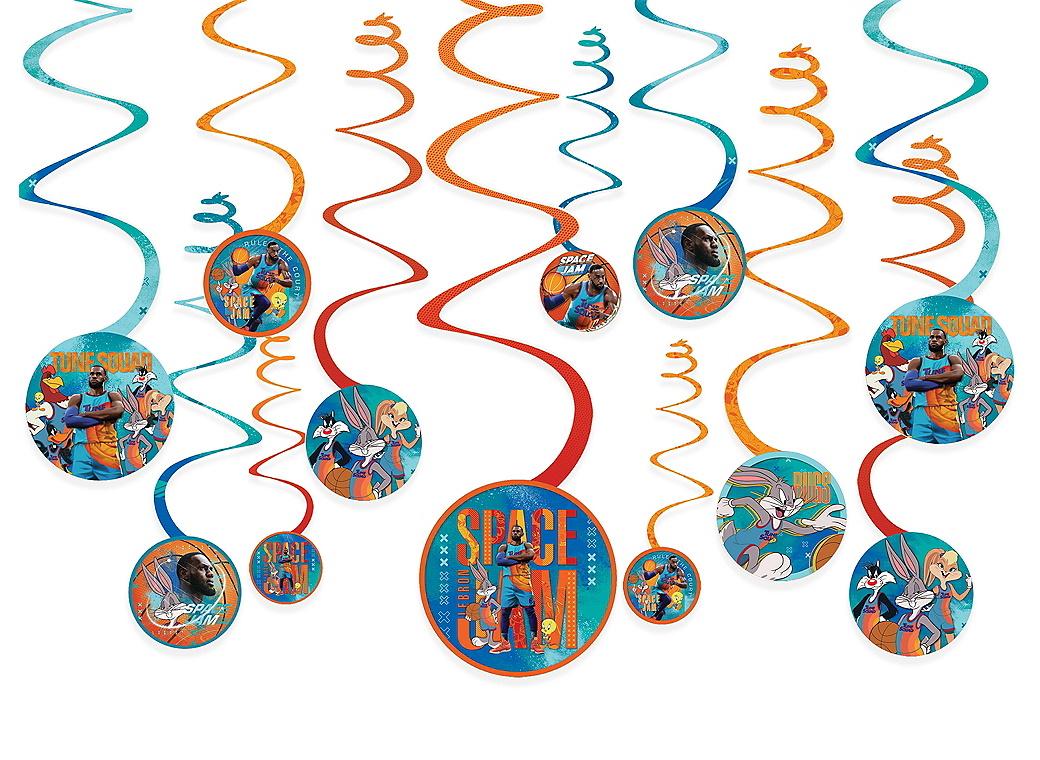 Space Jam Hanging Spiral Decorations