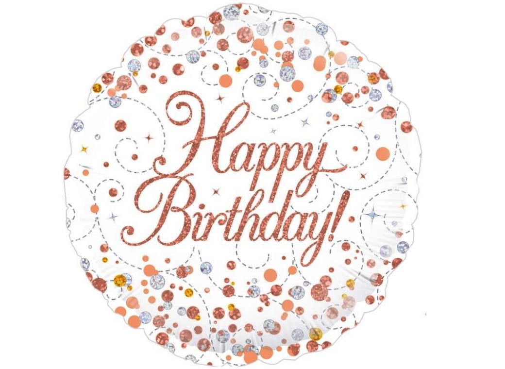 Sparkling Fizz Happy Birthday Foil Balloon