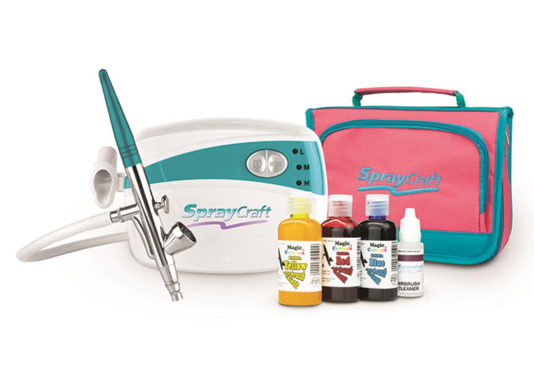 SprayCraft Airbrush & Compressor Kit (with dated colours)
