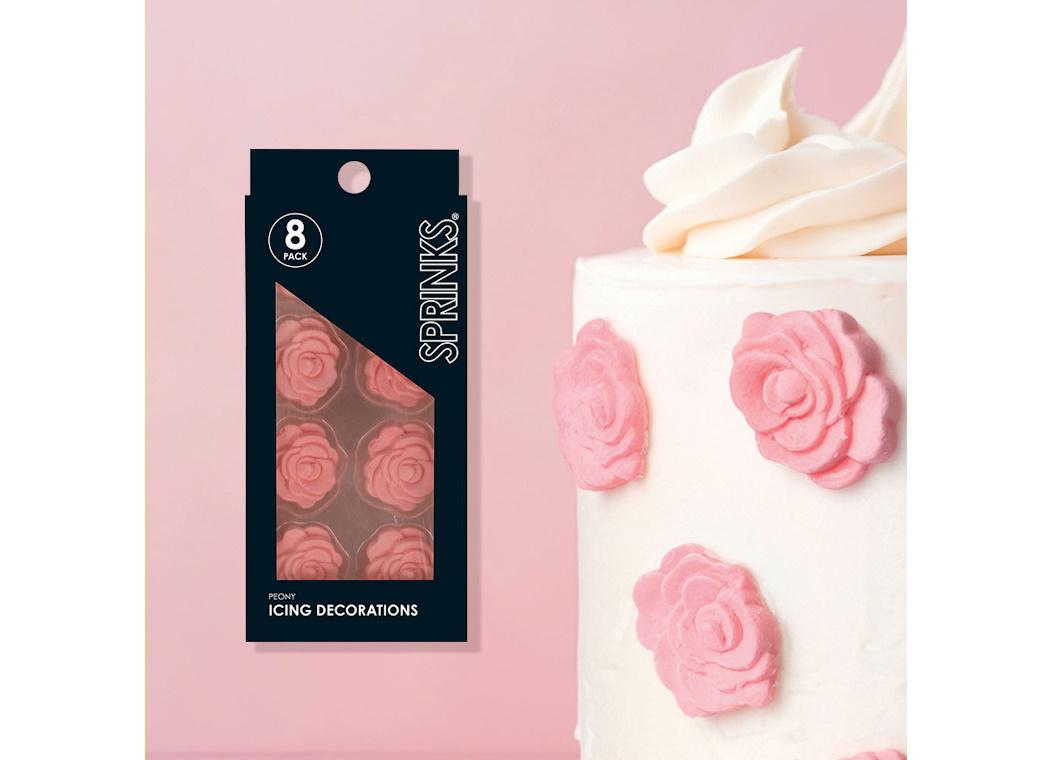 Sprinks Icing Decorations - Peony 8pk