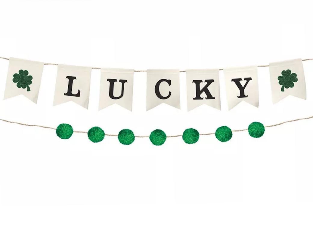 St Patrick's Day Burlap Banner