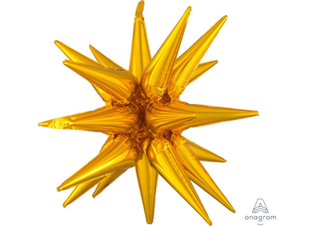Large Magic Star SuperShape Foil Balloon - Gold
