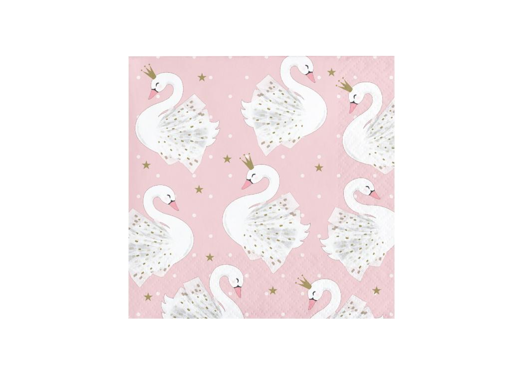 Swan Party Beverage Napkins 16pk