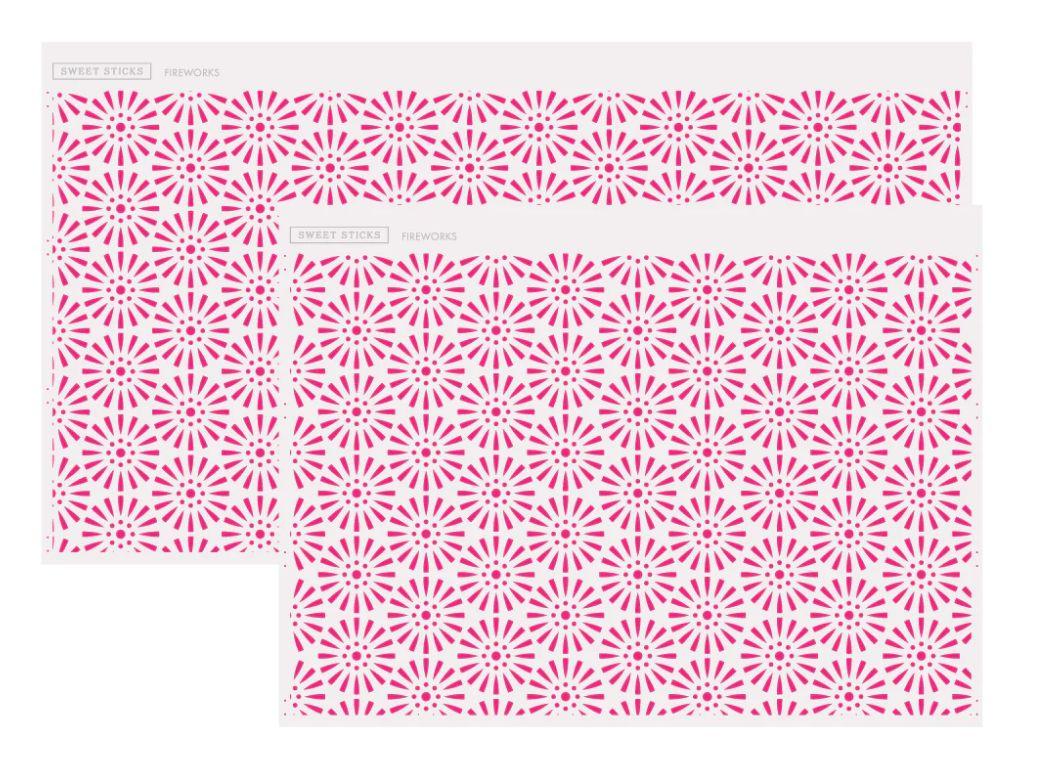 Sweet Sticks Stencil - Fireworks