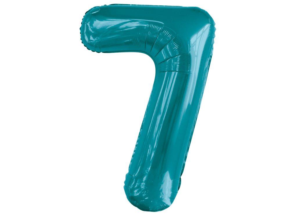 86cm Teal Number Balloon - 7