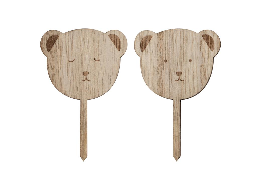 Teddy Bear Cupcake Toppers 6pk