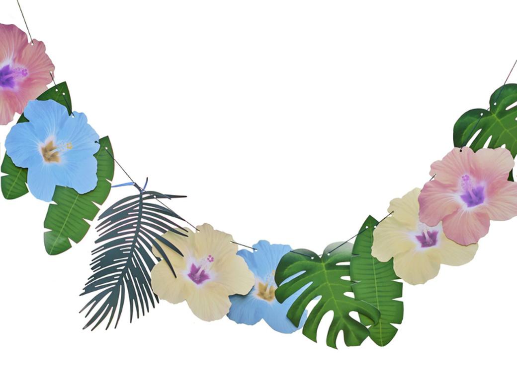 Tiki Tropics Palm Leaf & Flower Garland