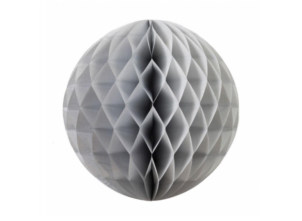 Tissue Honeycomb Ball 25cm - Silver