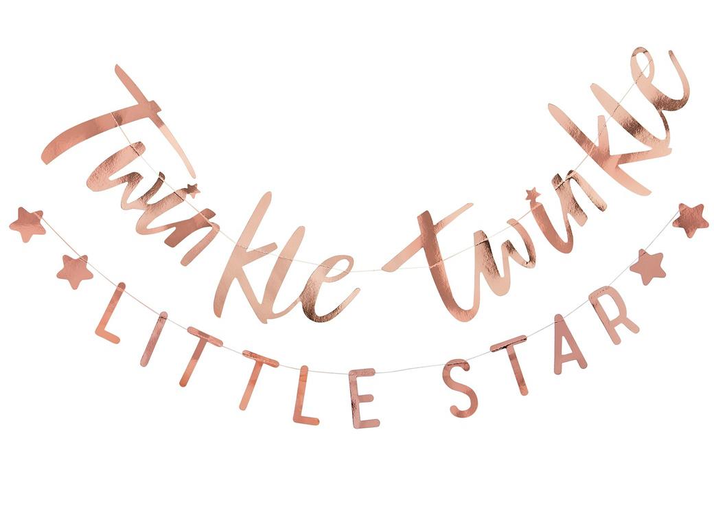 Twinkle Twinkle Rose Gold Bunting