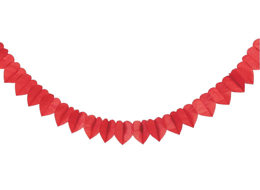 Red Hearts Paper Banner