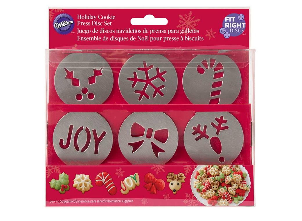 Wilton Christmas Cookie Press Discs - Set of 6