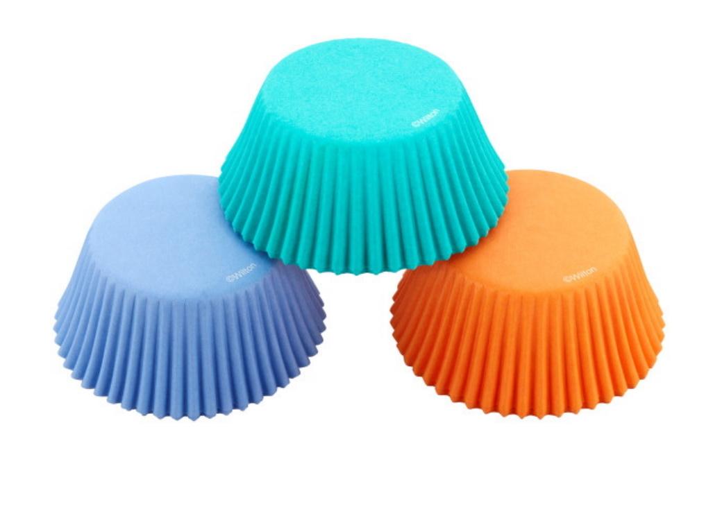 Wilton Teal Orange Purple Cupcake Cases 75pk