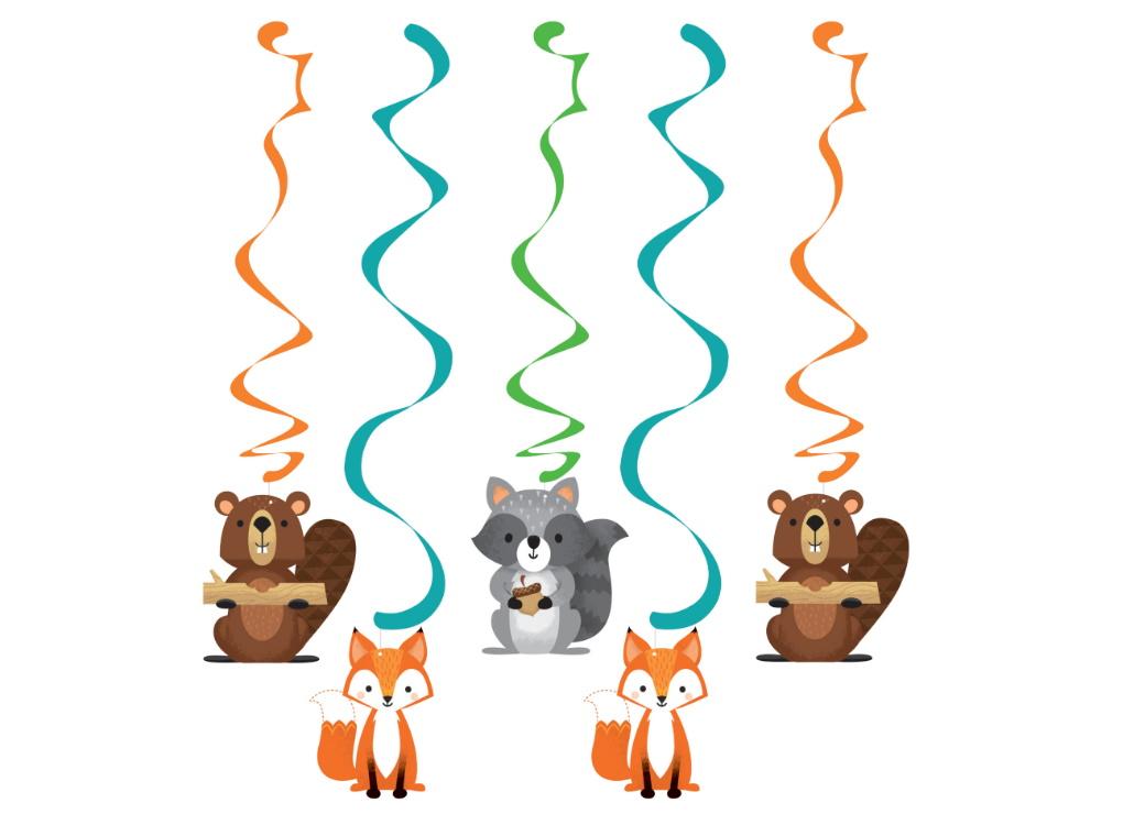 Woodland Animals Swirl Decorations