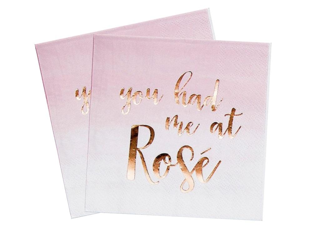 You Had Me at Rosé Beverage Napkins 16pk