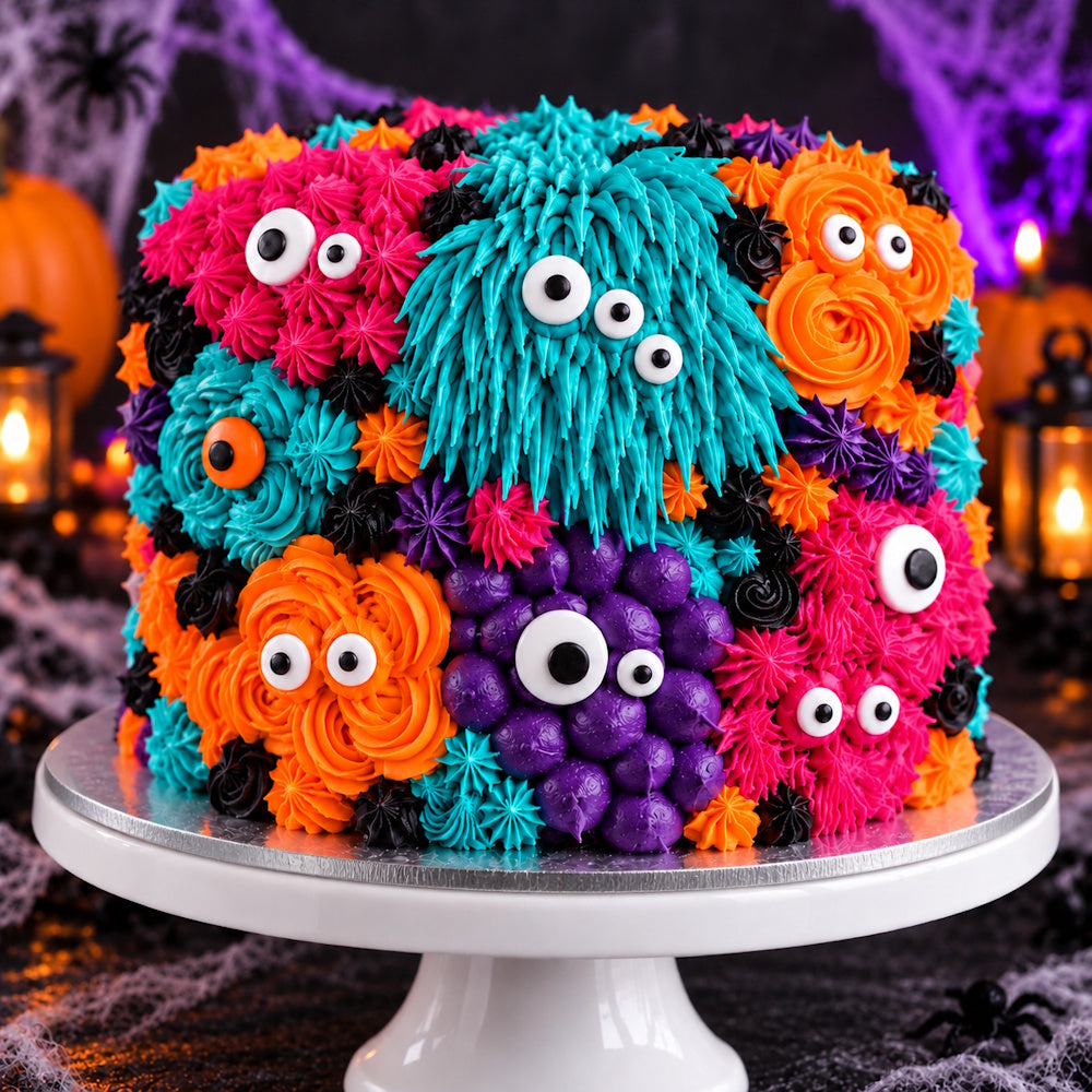 How to Decorate a Buttercream Monster Cake for Halloween