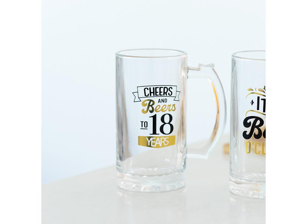18th Birthday Beer Glass