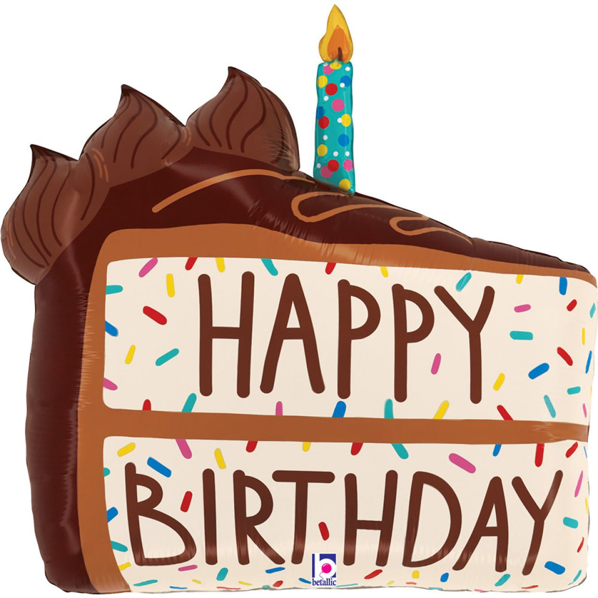 Birthday Chocolate Cake Slice Balloon
