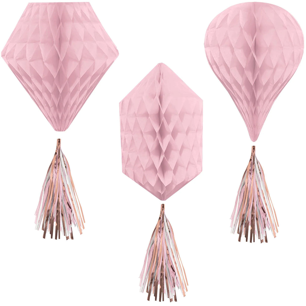 Rose Gold Mini Honeycomb Decorations