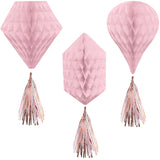 Rose Gold Mini Honeycomb Decorations
