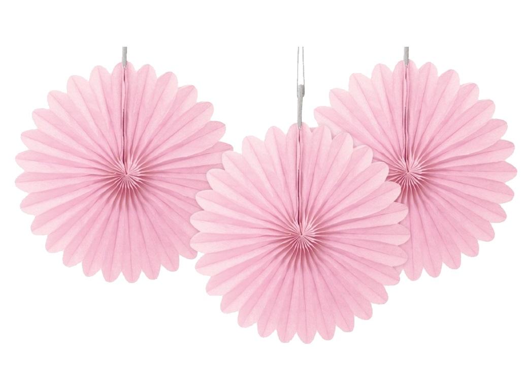 3 Pack Tissue Fans - Light Pink