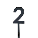 4.5cm Acrylic Number 2 - Black