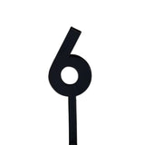 4.5cm Acrylic Number 6 - Black