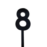 4.5cm Acrylic Number 8 - Black