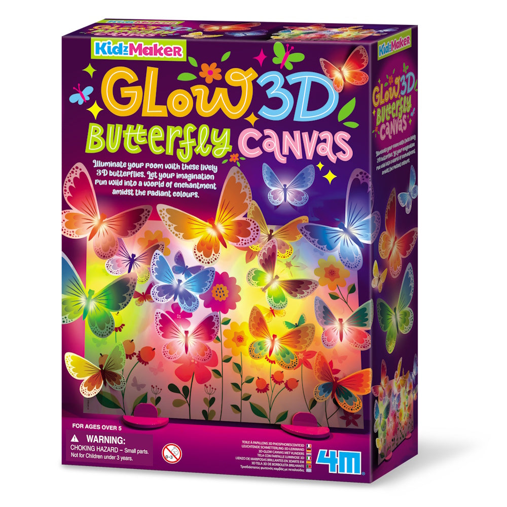 KidzMaker Glow 3D Butterfly Canvas