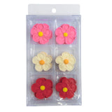 5 Petal Flower Icing Decorations 12pk